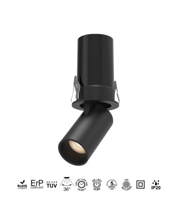 GARDA Mini * FOCO EMPOTRAR 7W 3000K NEGRO